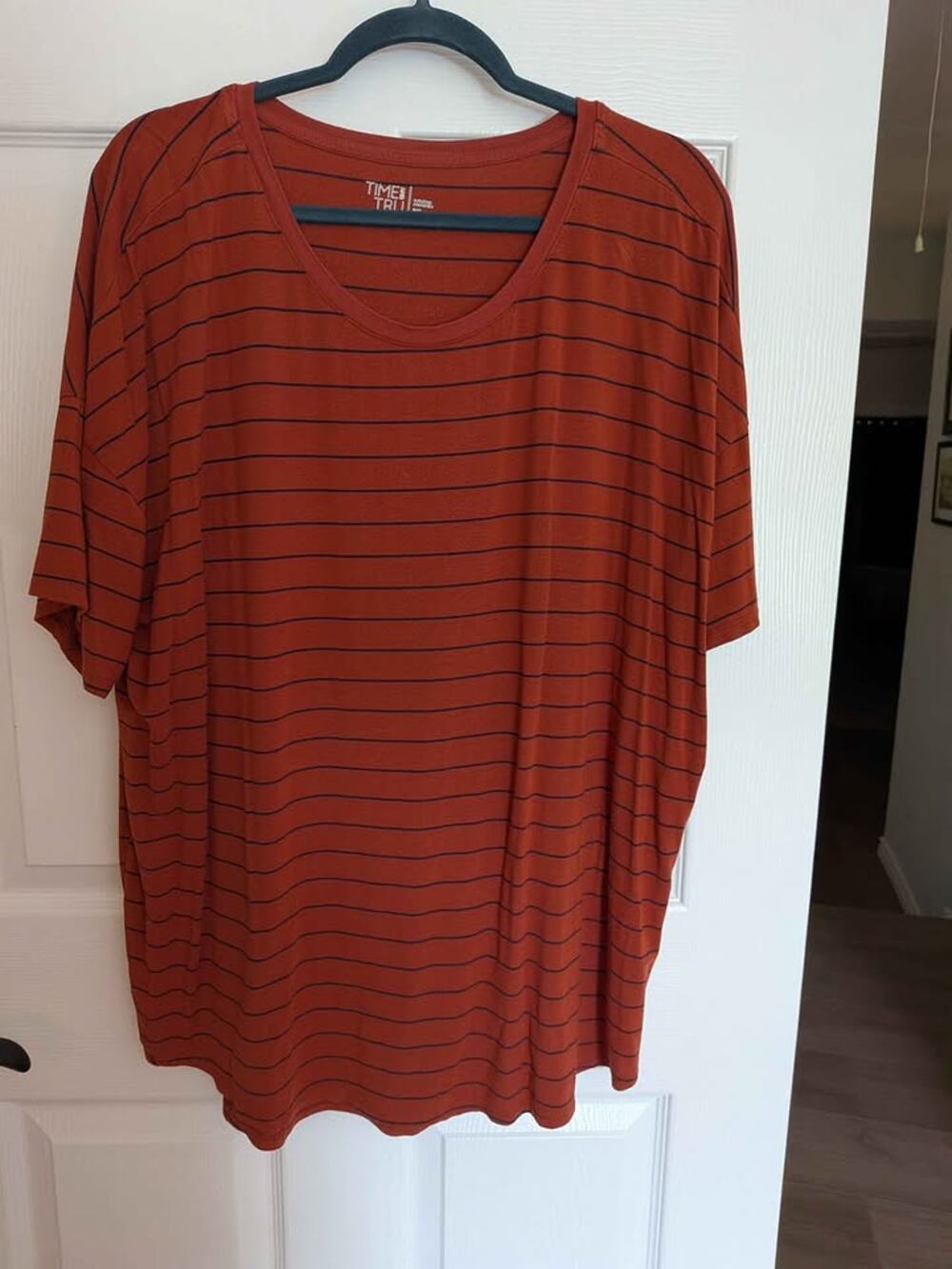 Plus Size Striped T-Shirt Stretch Comfortable Casual Women’s